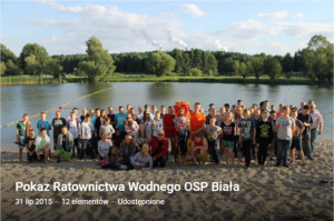 Pokaz ratownictwa wodnego dla młodzieży z OSP Biała