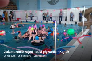 zakończenie zajęć nauki pływania w szkółce pływackiej Kajtek 2015